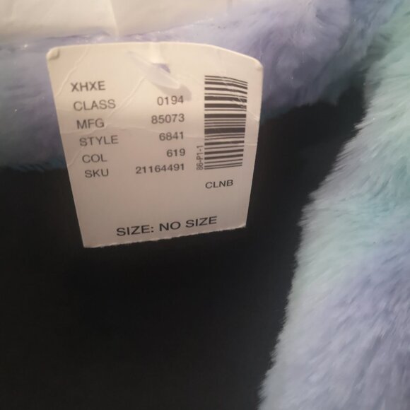 NWT Justice Blue & Purple Reversible Sequins Sloth w/ Marbled Soft Faux Fur 14" - Picture 9 of 11
